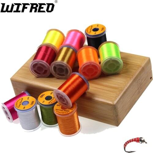Wifreo 12pcs/set Mix Color 70D Fly Tying Thread for Midge Nymph Small Dry Flies Tying Material Trout Fly Fishing Tying Line
