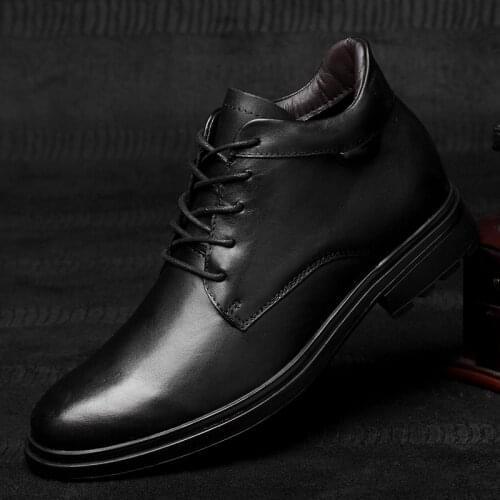 Winter Boots Men Casual Shoes New Luxury Brand Genuine Leather Formal Dress Wedding Boot Man Ankle Shoes Cow Leather Mens Boots