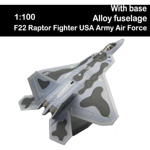 1/100 Scale Military Model Toys Lockheed Boeing F22 Raptor Fighter USA Army Air Force Diecast Metal Plane Adult Gift Not Bomber