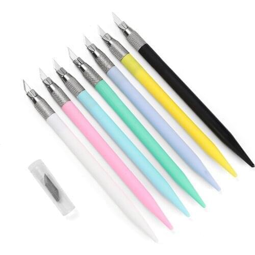 1Pcs Non-Slip Carving Knife Contain 12 Blades Art Paper Cutting Utility Knife Student Beads for DIY Jewelry Making Supplies