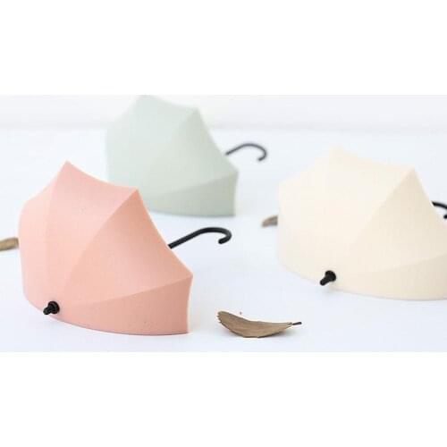 3pcs/Set Sticky Umbrella Shaped Hook Hanger Creative Hanger Wall Decorative Key Room Hook Kitchen/Living Rack Home Holder R8U1