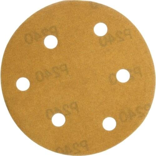 5-15pcs 125mm 6 Hole Sanding Discs 80-800 Grit Round Flocking Dry Abrasive Sandpaper Orbit Hook and Loop for Grinding Polishing
