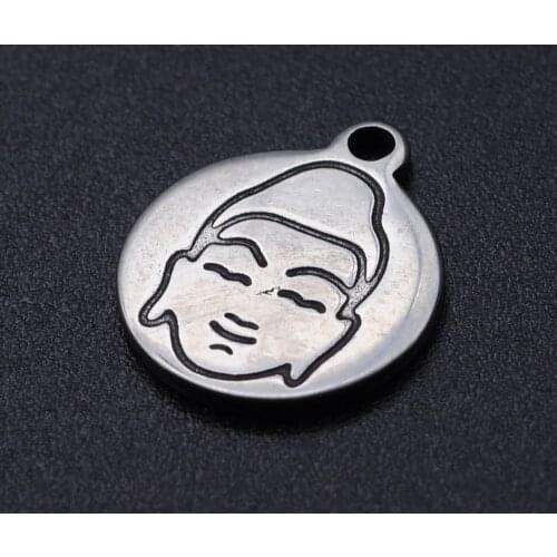 5pcs/lot 100% Stainless Steel Buddha DIY Charm Pendant Wholesale Bracelet Making Charms Jewelry Making Charms Top Quality