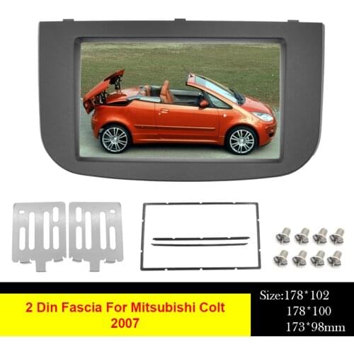 2Din Car Radio Stereo Frame Fascia For Mitsubishi Colt (Z30/Z30G/Z3B/Z3V) 2007 - 2012 DVD Audio Panel Mounting Bezel Trim Kit