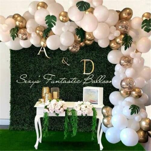 Decor Arch Kit Palm Leaf Balloon Garland Shower Baby 114pcs Birthday Party Strip