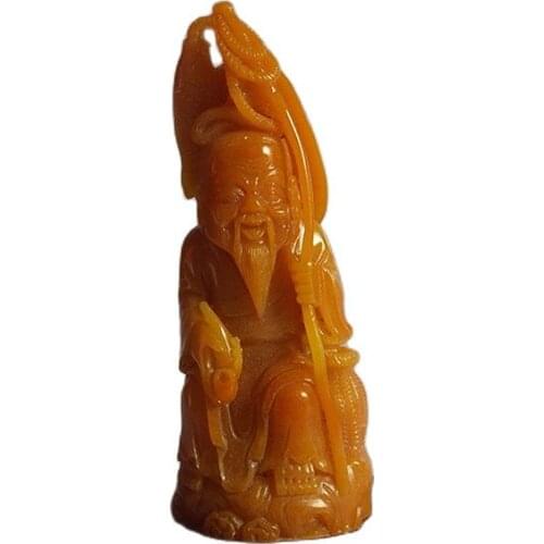 China Shoushan Stone Old Hand Carved Old Fisherman Statue