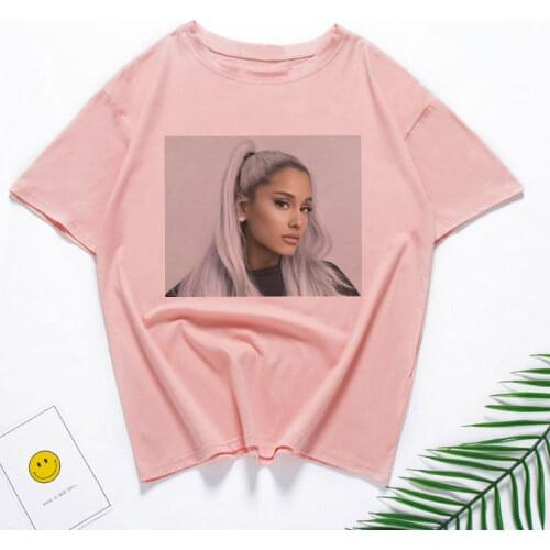 Ariana Grande Print Vogue Casual T-shirt Women 2021New Short Sleeve Harajuku Streetwear T Shirt 90S Clothes Hot Sale Tops Tshirt