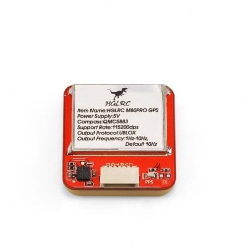 HGLRC M80 PRO GLONASS GALILEO QZSS SBAS BDS GPS Module QMC5883 Compass Gain Antenna for RC Airplane FPV Long Range Drones