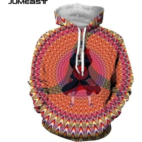 Jumeast Brand Men/Women 3D Printed Sweatshirt Visual Illusion Long Sleeve Fashion Cap Hoody Sport Pullover Spring Hoodies