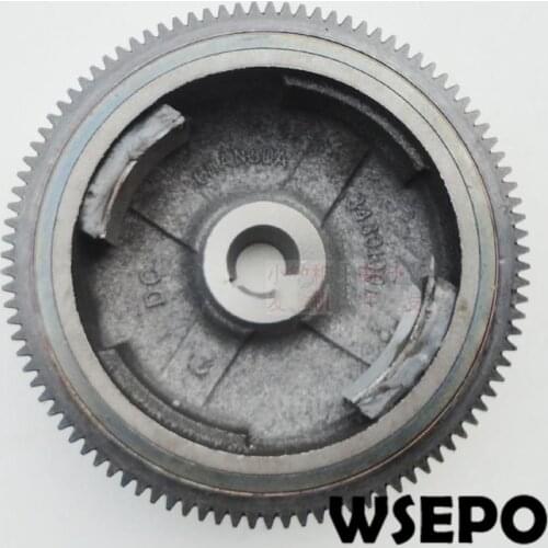 Chongqing Quality! Electric Start Flywheel With Gear Ring for 190F/GX420 420CC Small Gasoline Engine,7~8KW Gnerator Parts