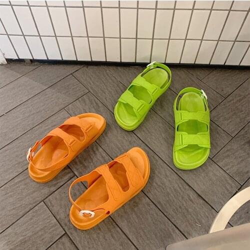 2021 Summer Platform Sandals Soft Comfortable Roman Sandals For Women Beach Shoes Outdoor Flat Sandals Female