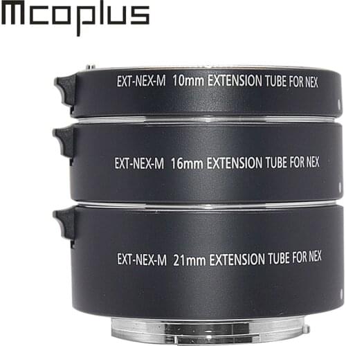 Mcoplus Metal Auto Focus Macro Extension Tube Ring 10mm 16mm 21mm for Sony E-Mount A7 A7II A7III A7SII A6000 A6300 A6500 nex 5