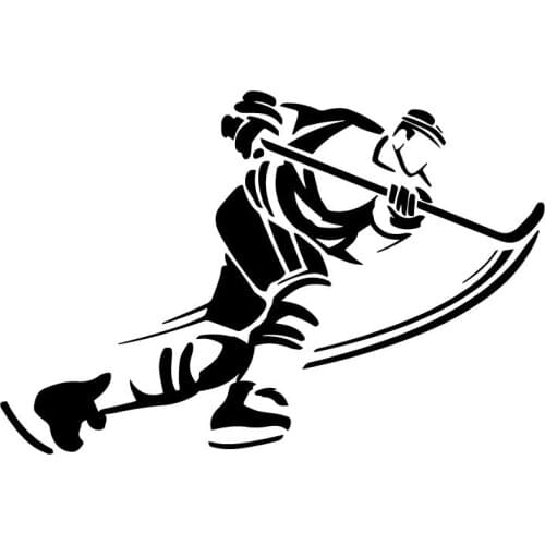17.6CM*11.7CM Gamer Ice Hockey Player Window Decoration Animal Decal Car Sticker Accessories