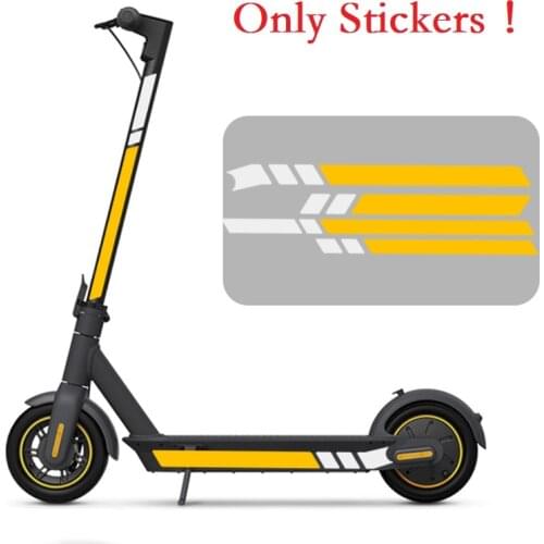 1 Set PVC Reflective Stickers for Ninebot MaxG30 Electric Scooter Reflector Quick Attach Removal DIY Safety Night Riding