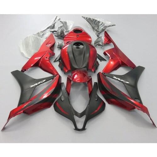 Dor-Injection ABS Plastic Motorcycle Red Black Fairing Kits For CBR600RR F5 07 - 08 Year CBR600 2007 2008 Fairings