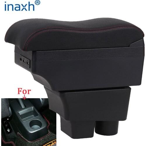 For Skoda FABIA Armrest 2008-2014 Car Armrest box center Interior Parts Retrofit parts Storage box auto accessories with USB LED