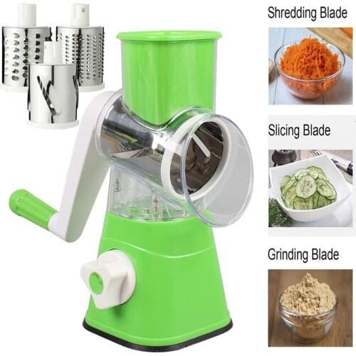 Manual Vegetable Cutter Multifunctional Round Potato Slicer Meat Grinder Rotary Grater Cucumber Carrot Shredder Kitchen Tool