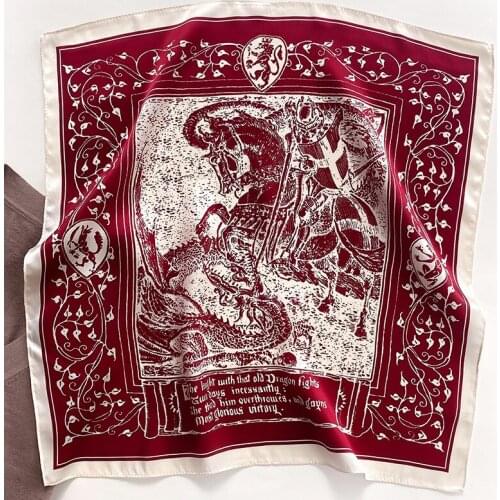 KOI LEAPING New fashion horse printing Small square scarf female silk summer neck sunscreen wild temperament suit scarf
