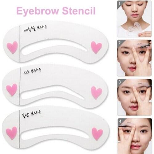 3 Style makeup Eyebrow Model Eye brow Stencils maquiagem ferramentas Simple Painting Tools for DIY Shape free shipping