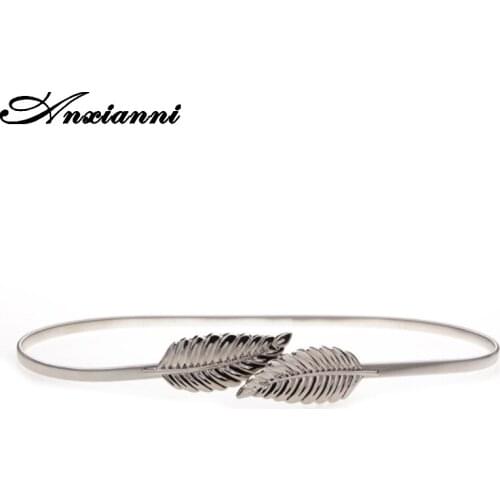 Anxiani Womens Circle Metal Chain Belt Gold Silver Heart Fringes Ring Waist Chain Lady Belts