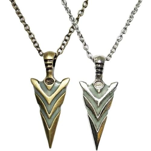 NEW Fashion Creative Women Men Glowing Arrow Pendant Necklace Luminous Long Chain Punk Choker Statement Jewelry Free Shipping