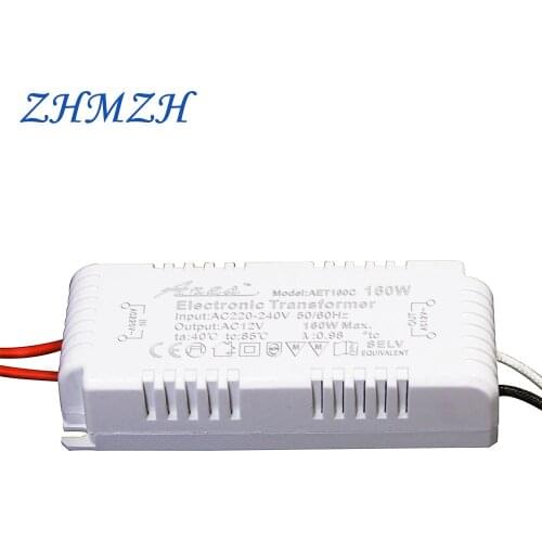 ZHMZH Dimmable AC220V to AC12V Electronic Transformer 120W 160W 180W 200W For G4/G5.3 Quartz Lamp Halogen Lamp Crystal Lamp CE