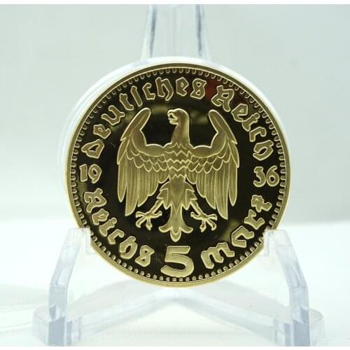 5 Mark Coin 1847-1934 Paul Von Hindenburg German Reich Gold Coin