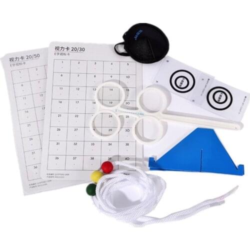 1set Family Vision Trainer Training Tools Flipper Eccentric Circles Eye-Patch Rock Chart Ball Brock String