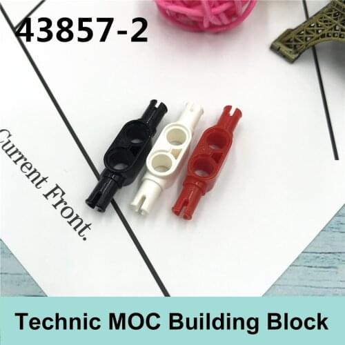 10PCS Technology Building Blocks Parts Compatible with Major Brand Moc Parts 43857-2 1x2 Hole Arm with Bolt Gifts Toys