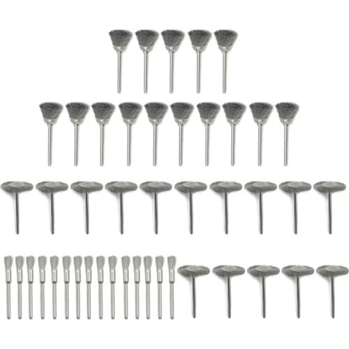 15/45pcs Stainless Steel Wire Wheel Wire Brush Metal Rust Removal Buffing Wheel