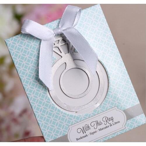 200PCS/Lot Engagement Ring Bookmark wedding bridal shower party favor guest gift girl present