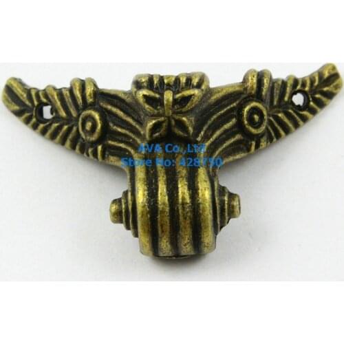 4 Pieces Antique Brass Jewelry Box Feet Animal Box Leg 57x27mm