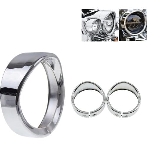 5.75" 5 3/4 7inch 4.5' Visor Style Headlamp Trim Ring for Sportster 883 XL883 1200 Low XL1200L Dyna Softail Iron 883 XL