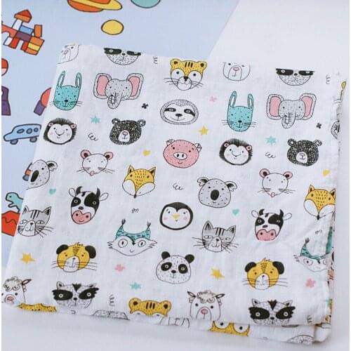 70% Bamboo+30% Cotton Organic Muslin Baby Swaddle Blanket Soft Newborn Baby Bath Towel Multi Functions Baby Wrap 120*120CM