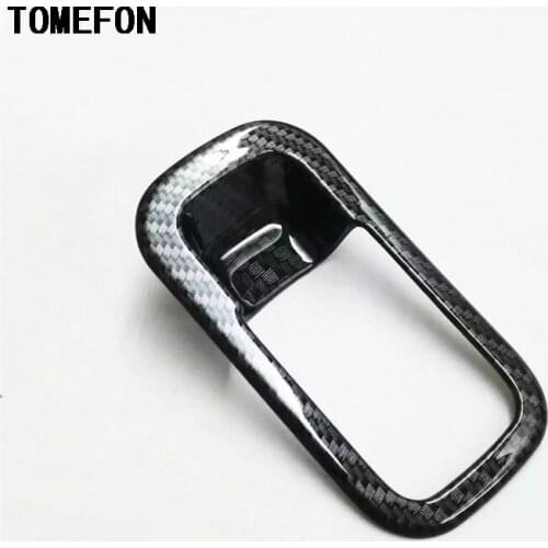 ABS Carbon Fiber Color For VW Tiguan Second Generation 2017 2018 Interior Storage Box Glove Box Handle Cover Trim