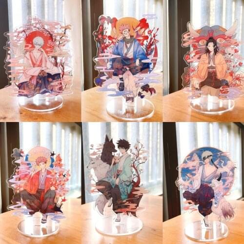 Anime Jujutsu Kaisen Gojo Satoru Fushiguro Megumi Acrylic Figure BL Stand Model Plate Cartoon Desk Decor Fashion Cosplay Toy