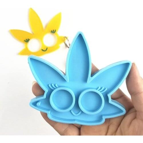 Tree Leaf Keychain Epoxy Resin Mold DIY Crafts Decoration Casting Tool Jewelry Pendants Silicone Mould