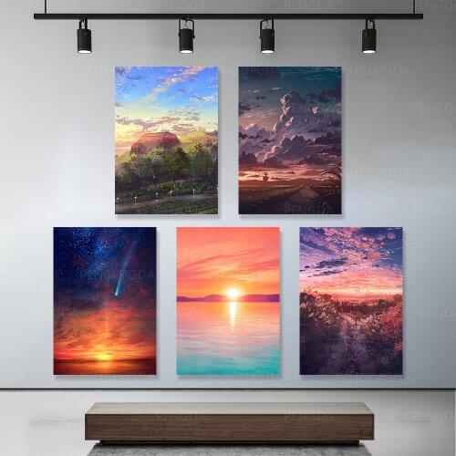 Picture HD Print Decor Modular Colorful Cloud Sky Sunset Landscape Canvas Painting Poster Frame Modern Wall Art Home Living Room