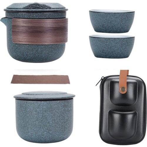 Outdoor travel kung fu ceramic teapot gaiwan tea cup porcelain gaiwan tea sets portable travel tea sets drinkware free shipping