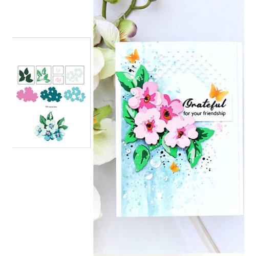 Beautiful Flower Friendly Leaves Cutting Dies Scrapbook Dariy Decoration Stencil Embossing Template DIY Greeting Card Albums