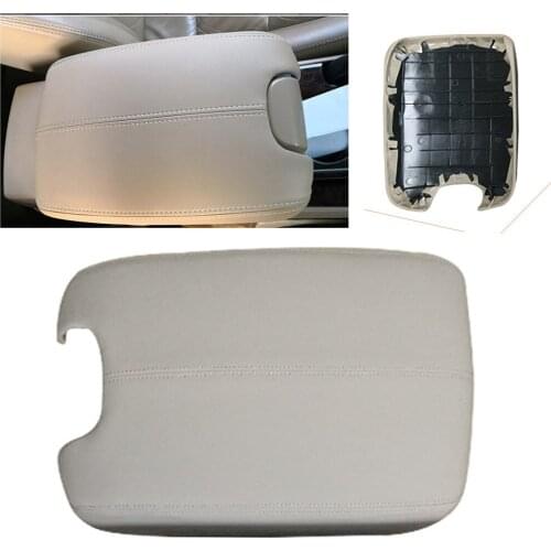 Car Armrest Center Console Lid Cover Synthetic Leather Beige For Honda Accord 2008 2009 2010 2011 2012 2013