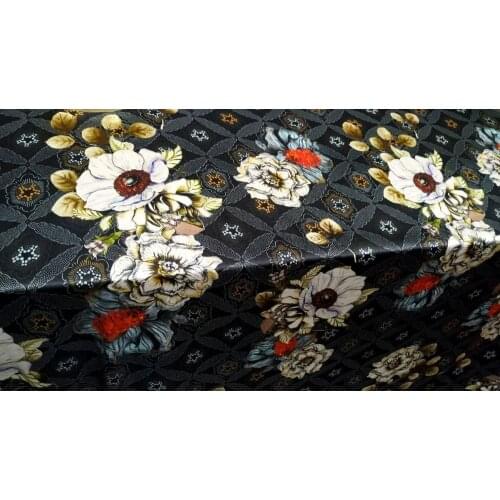 Silks store autumn digital printing 19momme 95%silk 5%spandex charmeuse fabric for women cheongsam Fashion cloth diy sewing Hot