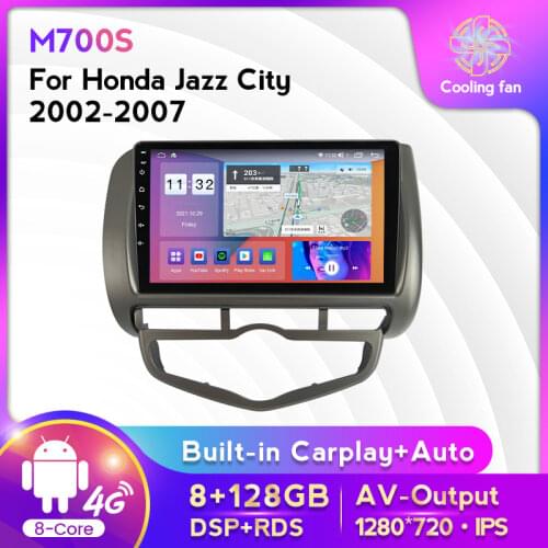 MEKEDE Android 6G+128G For HONDA JAZZ City 2002-2004 2005 2006 2007 AUTO A/C Multimedia Stereo Car Player GPS Radio