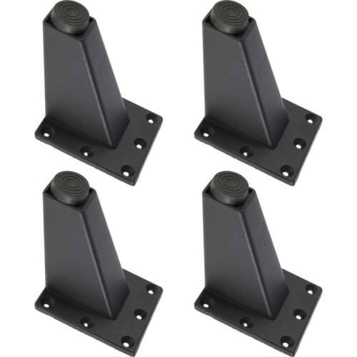 4 Pcs 8cm Adjustable Metal Furniture Leg Thick Aluminum Alloy Table Cabinets Feet Sofa Bed TV Cabinet Legs Black Furniture Feet