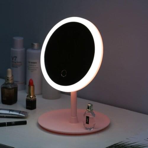 Rechargeable LED Adjustable Daylight Cosmetic Makeup Mirror USB Charge 3 Light Mirrors Vanity Mirroir Standing Touch Sensing Hot