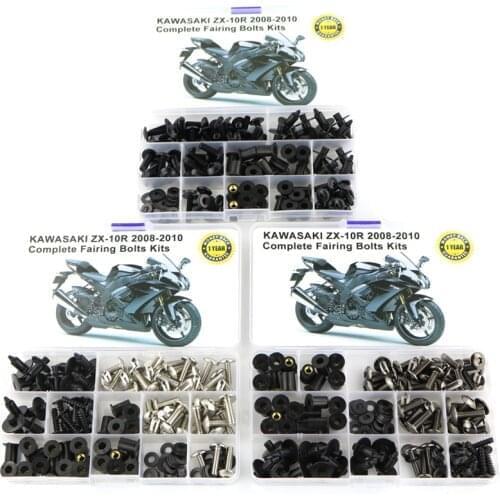 Fit For Kawasaki ZX-10R ZX10R 2008 2009 2010 Motorcycle Completed Full Fairing Bolts Kit Clips Nuts Fastener Steel