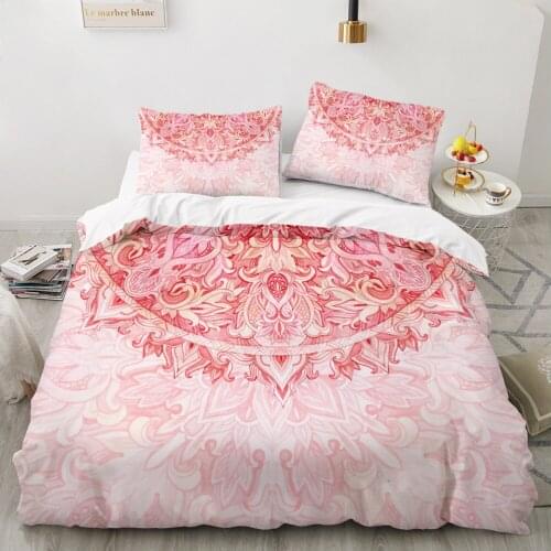 Luxury 3D Bedding set Europe Queen King Double Duvet cover set Bed linen Comfortable Blanket/Quilt cover Bed Set Light red