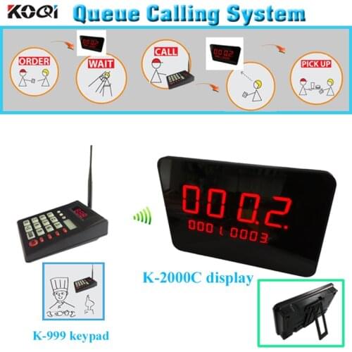 Queue management system guest paging system pagers for waiter K-999 transmitter K-2000C monitor