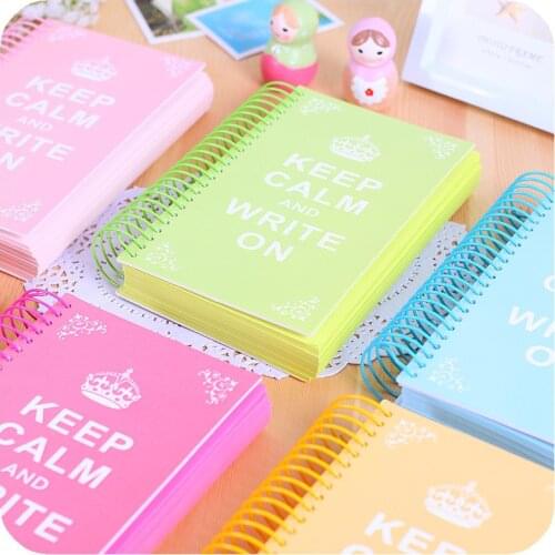 Handbook School Stationery Candy Color Page Coil Blank Spiral Notebook Planner Journals DIY Graffiti Sketch Book