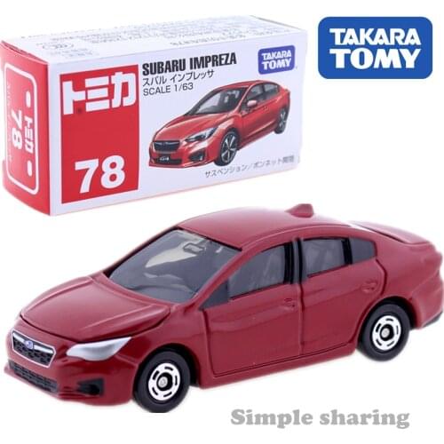 Takara TOMY TOMICA No. 78 SUBARU IMPREZA Model Kit 1:63 Miniature Diecast Car Funny Magic Baby Toys For Children